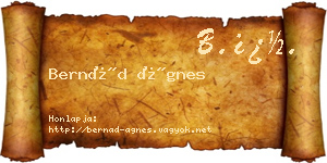 Bernád Ágnes névjegykártya